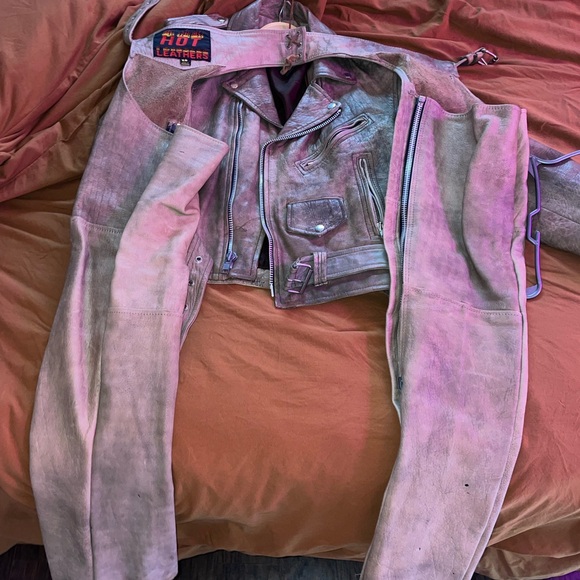 Hot Leather Jacket and Chaps - Picture 3 of 3